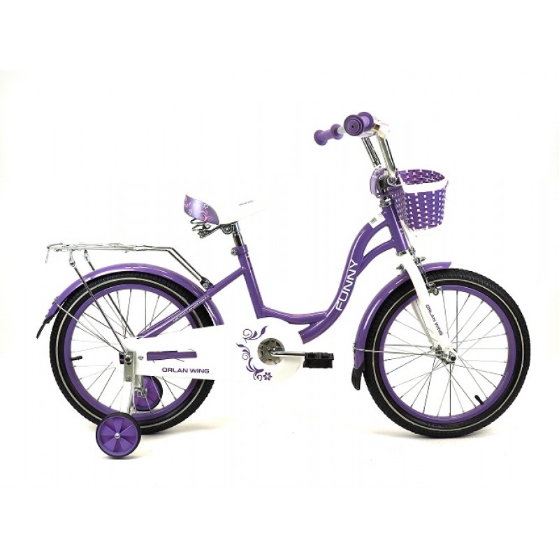 Купить  18" ORLAN WING FUNNY фиолетовый (Орлан Винг Фунни) 18"; 1ск; рама-сталь; тормоз-V-brake (шт) (ART купить с доставкой по Москве и России, цена, технические характеристики, комплектация фото  - motoserp.ru