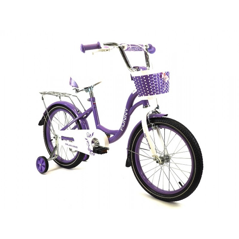 Купить  18" ORLAN WING FUNNY фиолетовый (Орлан Винг Фунни) 18"; 1ск; рама-сталь; тормоз-V-brake (шт) (ART купить с доставкой по Москве и России, цена, технические характеристики, комплектация фото  - motoserp.ru