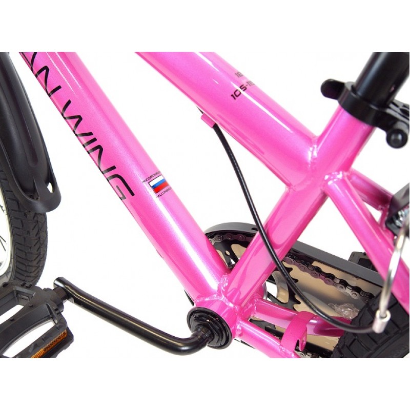 Купить  18" ORLAN WING JUNIOR розовый (Орлан Винг Джуниор) 18"; 1ск; рама-сталь; тормоз-V-brake (шт) (ART (M купить с доставкой по Москве и России, цена, технические характеристики, комплектация фото  - motoserp.ru