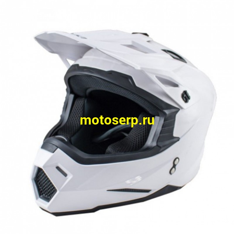 Купить  Шлем Кросс Ataki JK801 Solid белый глянцевый  р-р S  1150гр (шт)  (SM 880-7737 купить с доставкой по Москве и России, цена, технические характеристики, комплектация фото  - motoserp.ru