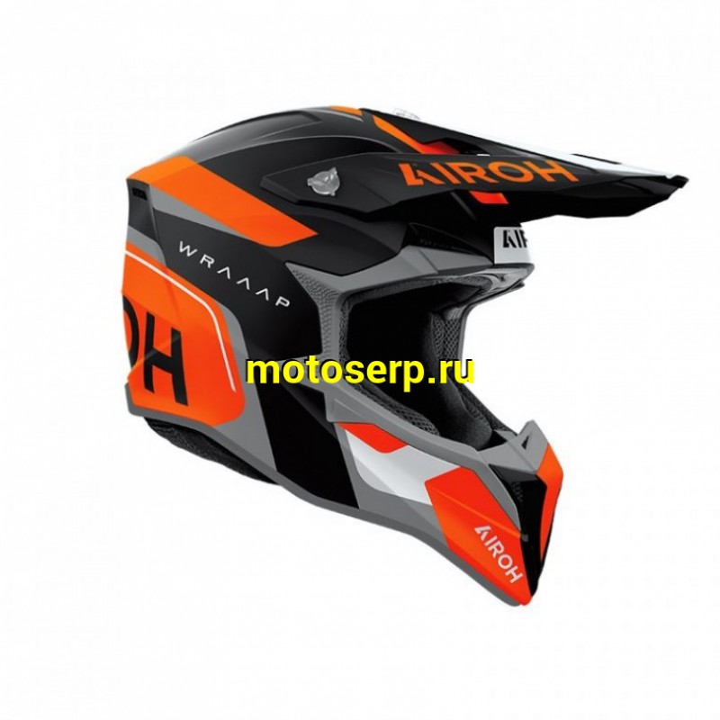 Купить  Шлем Кросс AIROH WRAAAP CONQUER ORANGE MATT (XL) (шт) (AIROH WRAC32-XL купить с доставкой по Москве и России, цена, технические характеристики, комплектация фото  - motoserp.ru