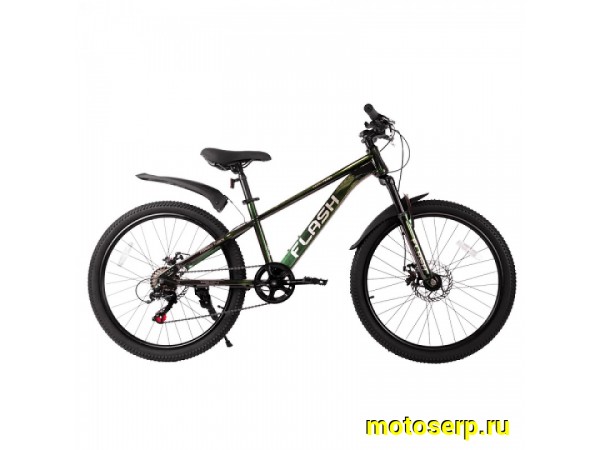 Купить  26" TECH TEAM FLASH зеленый (14") (Тач Тим Флеш) 26"; 7ск; рама-сталь; тормоз-Disk (шт) (ART купить с доставкой по Москве и России, цена, технические характеристики, комплектация фото  - motoserp.ru