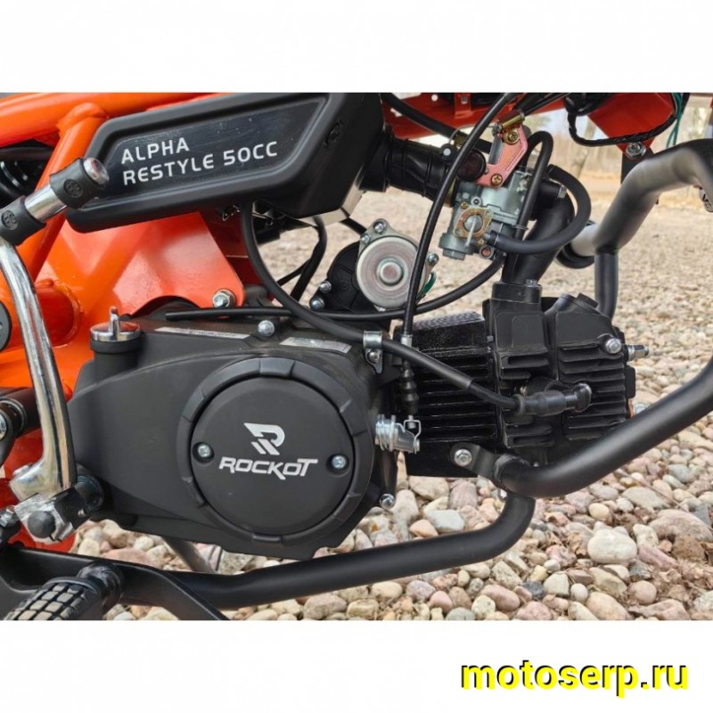 Купить  Мопед Rockot Alpha RESTYLE (Альфа Рестайл) + ЦПГ 4Т,возд. охл.,17"/17" диск./диск. (шт) 01250 (Rockot (ФОТО купить с доставкой по Москве и России, цена, технические характеристики, комплектация фото  - motoserp.ru