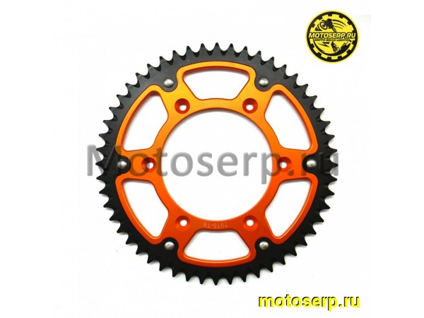 Купить  Звезда ведомая голая (венец) (520-52) (520-52T D-125mm, 6x75mm) Двухкомпанентная OTOM (Алюминиевая+Сталь) (шт) (Кокурин купить с доставкой по Москве и России, цена, технические характеристики, комплектация фото  - motoserp.ru