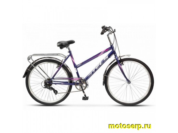 Купить  26" STELS LEGENDA 250 26V фиолетовый (СТЕЛС ЛЕГЕНДА 260 26В) 26"; 7ск; рама-сталь; тормоз-V-Brake; багажник (шт) (ART купить с доставкой по Москве и России, цена, технические характеристики, комплектация фото  - motoserp.ru