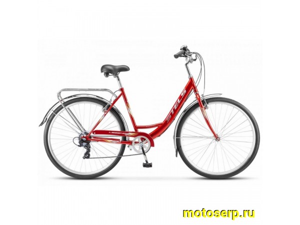 Купить  28" STELS LEGENDA 390 28V красный (Стелс Легенда 390) 28"; 7ск; рама-сталь; тормоз-V-brake; вилка стальная-жесткая (шт) (ART купить с доставкой по Москве и России, цена, технические характеристики, комплектация фото  - motoserp.ru