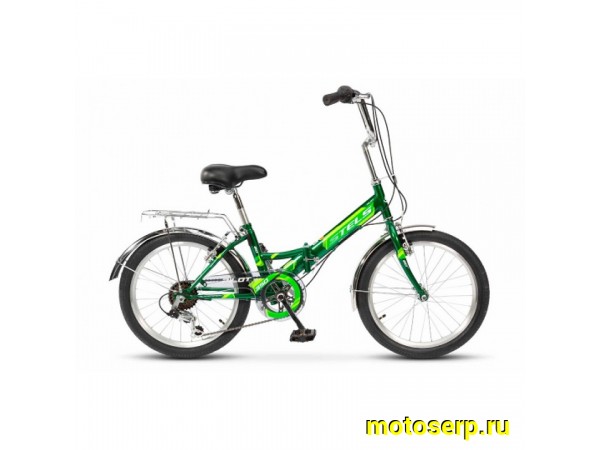 Купить  20" STELS PILOT-350 зеленый (Стелс Пилот-350) 20"; 6ск; рама-сталь; тормоз-V-Brake; багажник (шт) (ART  купить с доставкой по Москве и России, цена, технические характеристики, комплектация фото  - motoserp.ru