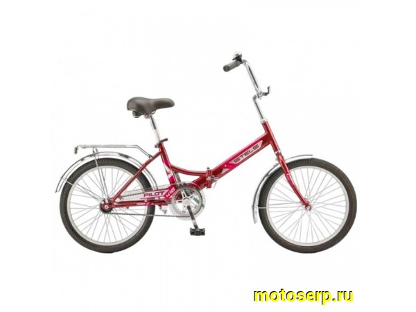 Купить  20" STELS PILOT-410 красный (Стелс Пилот-410) 20"; 1ск; рама-сталь; тормоз-ножной; багажник (шт) (ART  купить с доставкой по Москве и России, цена, технические характеристики, комплектация фото  - motoserp.ru