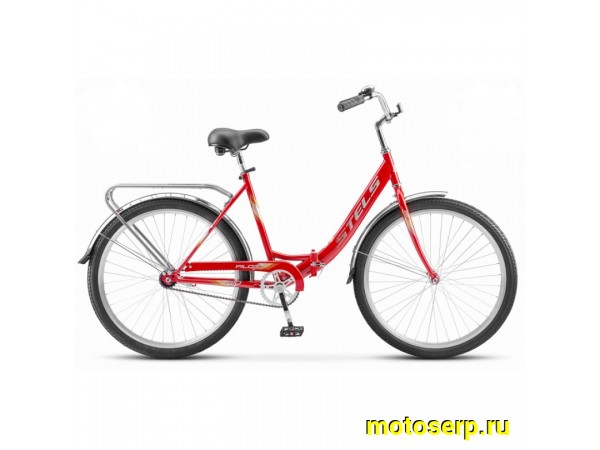 Купить  26" STELS PILOT-810 красный (Стелс Пилот-810) 26"; 1ск; рама-сталь; тормоз-ножной; багажник (шт) (ART купить с доставкой по Москве и России, цена, технические характеристики, комплектация фото  - motoserp.ru