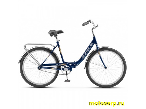 Купить  26" STELS PILOT-810 синий (Стелс Пилот-810) 26"; 1ск; рама-сталь; тормоз-ножной; багажник (шт) (ART купить с доставкой по Москве и России, цена, технические характеристики, комплектация фото  - motoserp.ru