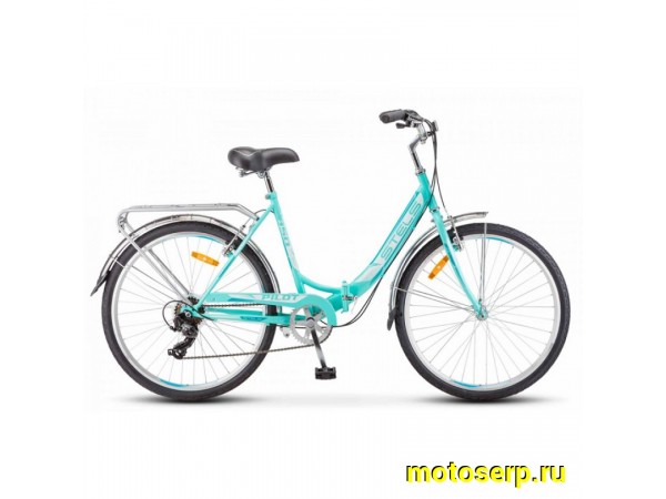 Купить  26" STELS PILOT-850 бирюзовый (Стелс Пилот-850) 26"; 6ск; рама-сталь; тормоз-V-Brake; багажник (шт) (ART купить с доставкой по Москве и России, цена, технические характеристики, комплектация фото  - motoserp.ru