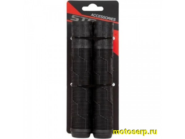 Купить  Грипсы (ручки, резинки) на руль 165 мм STG SZ-070A черный Вело (пар) (ART купить с доставкой по Москве и России, цена, технические характеристики, комплектация фото  - motoserp.ru