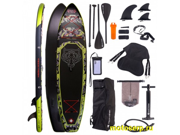 Купить  Сапборд Hunter зеленый 335x83x15 см (сиденье в комплекте) (в комплекте-весло, насос) (шт) (ART купить с доставкой по Москве и России, цена, технические характеристики, комплектация фото  - motoserp.ru