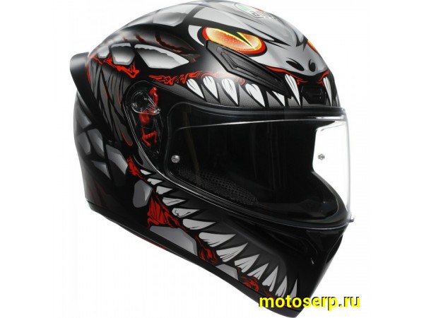 Купить  Шлем закрытый интеграл AGV K1 S E2206 Lyzard Matt Black/Grey/Red (XL) (шт) (AGV 2118394001-044-XL купить с доставкой по Москве и России, цена, технические характеристики, комплектация фото  - motoserp.ru