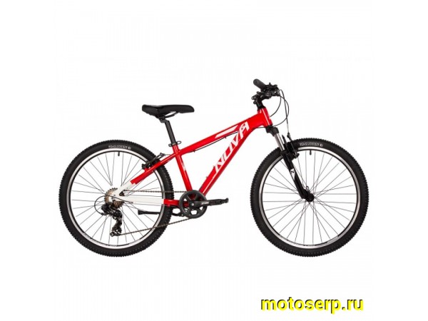 Купить  24" NOVATRACK EXTREME красный (11") (НОВАТРЕК ЭКСТРИМ) 24"; 7ск; рама-алюм; тормоз-V-Brake (шт) (ART купить с доставкой по Москве и России, цена, технические характеристики, комплектация фото  - motoserp.ru