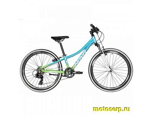 Купить  24" NOVATRACK  KATRINA бирюзовый (11") (НОВАТРЕК КАТРИНА) 24"; 7ск; рама-алюм; тормоз-V-Brake (шт) (ART купить с доставкой по Москве и России, цена, технические характеристики, комплектация фото  - motoserp.ru