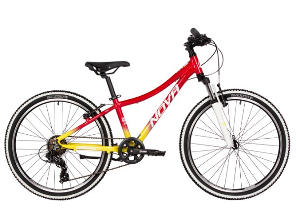 Купить  24" NOVATRACK  KATRINA красный (11") (НОВАТРЕК КАТРИНА) 24"; 7ск; рама-алюм; тормоз-V-Brake (шт) (ART купить с доставкой по Москве и России, цена, технические характеристики, комплектация фото  - motoserp.ru
