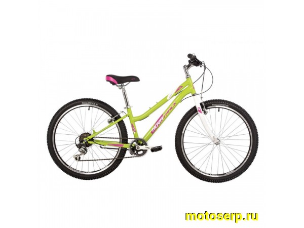 Купить  24" NOVATRACK JENNY салатовый (12") (НОВАТРЕК ДЖЕННИ) 24"; 6ск; рама-сталь; тормоз-V-Brake (шт) (ART (M купить с доставкой по Москве и России, цена, технические характеристики, комплектация фото  - motoserp.ru