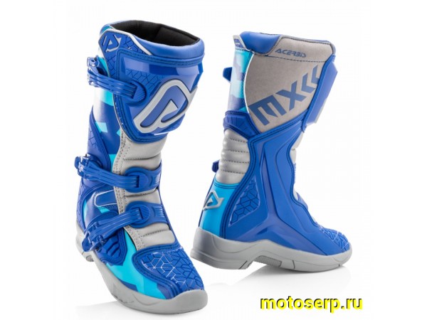 Купить  Мотоботы кросс. ACERBIS X-TEAM JR Blue/Grey , р-р 35" (NQ) (пар) (0 купить с доставкой по Москве и России, цена, технические характеристики, комплектация фото  - motoserp.ru