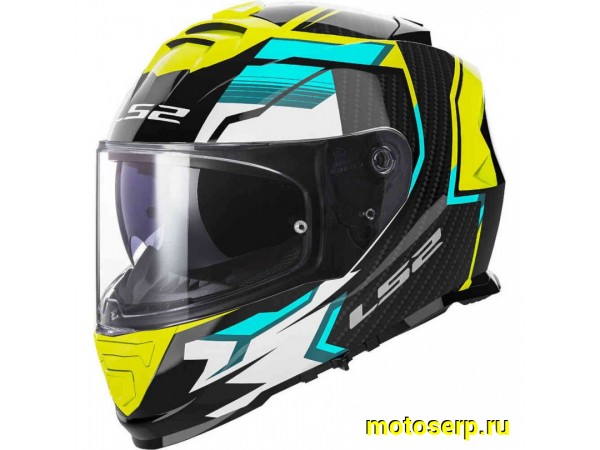 Купить  Шлем закрытый LS2 FF800 STORM II TRACKER Black Yellow (XXXL) интеграл (шт) (LS2 купить с доставкой по Москве и России, цена, технические характеристики, комплектация фото  - motoserp.ru