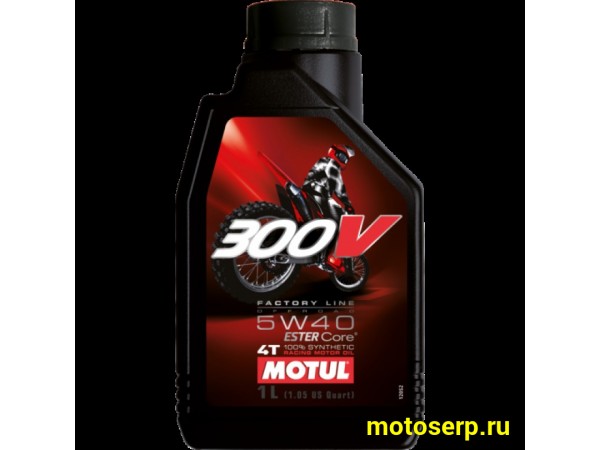 Купить  Масло MOTUL 300V 4T  FL OFF ROAD 5W40 100%  4 так.синт.(по литру для сервиса) прем. сборка 1л. (шт) (0 купить с доставкой по Москве и России, цена, технические характеристики, комплектация фото  - motoserp.ru