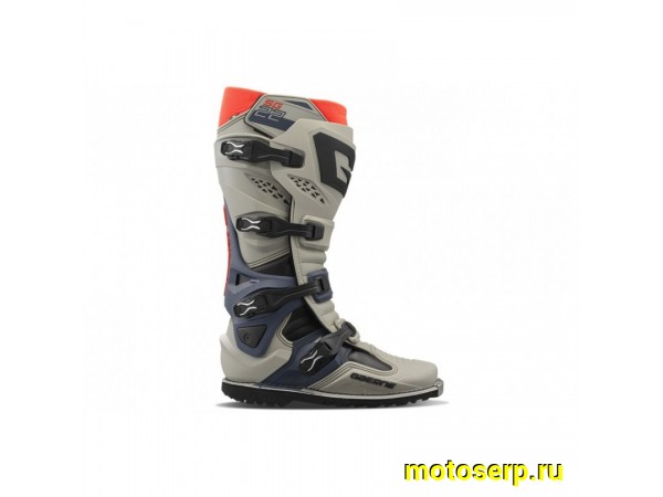 Купить  Мотоботы кросс. GAERNE SG-22  (защ. голени), серый/синий/оранжевый р-р 42" (Ч/З) (пар) (GAERNE 2263-015 купить с доставкой по Москве и России, цена, технические характеристики, комплектация фото  - motoserp.ru