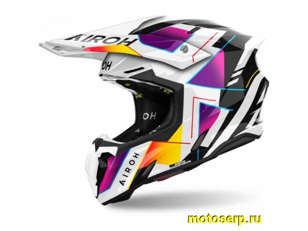Купить  Шлем Кросс AIROH TWIST 3.0 RAINBOW Gloss (XXL) (шт) (AIROH TW3R38-XXL купить с доставкой по Москве и России, цена, технические характеристики, комплектация фото  - motoserp.ru