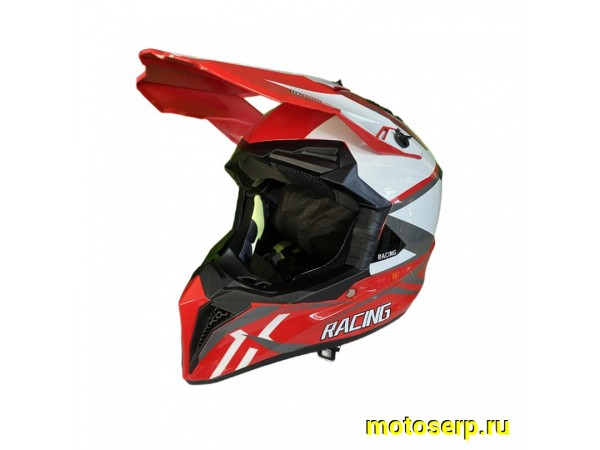 Купить  Шлем Кросс MOTAX Glossy Red/White (G11) (M) (шт) (MOTAX купить с доставкой по Москве и России, цена, технические характеристики, комплектация фото  - motoserp.ru