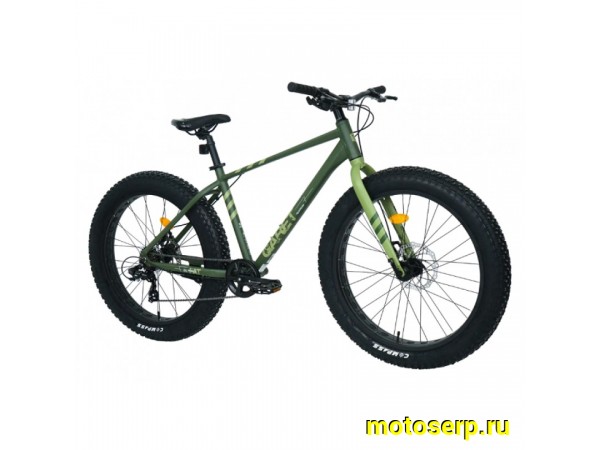 Купить  26" FAT TECH TEAM GARET хаки (18) (Тач Тим Гарет) 26"; 7ск; рама-алюминий; тормоз-Disk; вилка-стальная (шт) (ART купить с доставкой по Москве и России, цена, технические характеристики, комплектация фото  - motoserp.ru