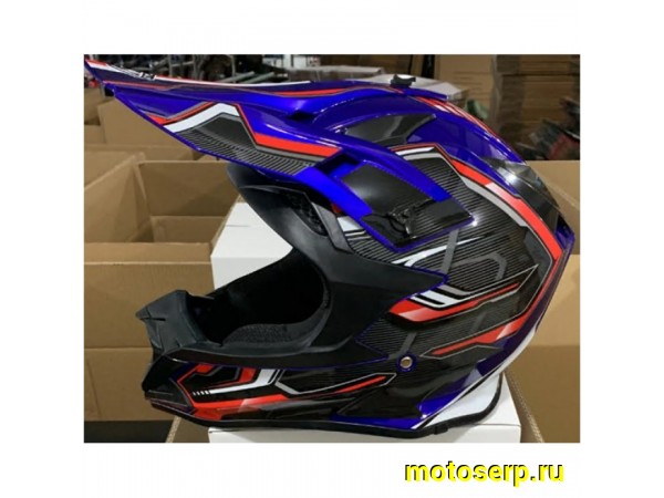 Купить  Шлем Кросс MOTAX WLT 166 Glossy Blue/Red (G9) (S) (шт) (MOTAX купить с доставкой по Москве и России, цена, технические характеристики, комплектация фото  - motoserp.ru
