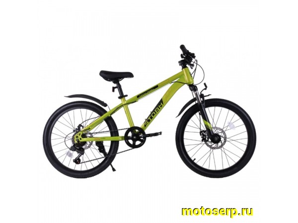 Купить  22" TECH TEAM STORM зеленый (12") (ТЕЧ ТИМ ШТОРМ) 22"; 7ск; рама-сталь; тормоз-Disk (шт) (ART  купить с доставкой по Москве и России, цена, технические характеристики, комплектация фото  - motoserp.ru