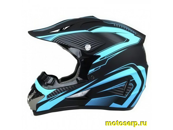 Купить  Шлем Кросс (Детский) MOTAX 125 Argos Matt Black/Blue (G21) (XS) (шт) (MOTAX купить с доставкой по Москве и России, цена, технические характеристики, комплектация фото  - motoserp.ru