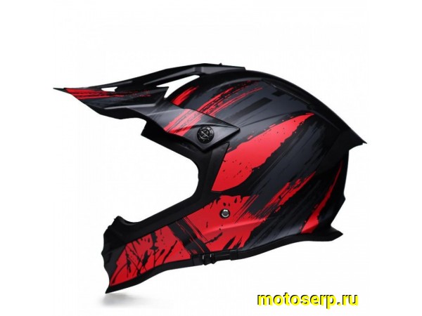 Купить  Шлем Кросс MOTAX HF-800 Glossy Black/Red (G1) (M) (шт) (MOTAX купить с доставкой по Москве и России, цена, технические характеристики, комплектация фото  - motoserp.ru