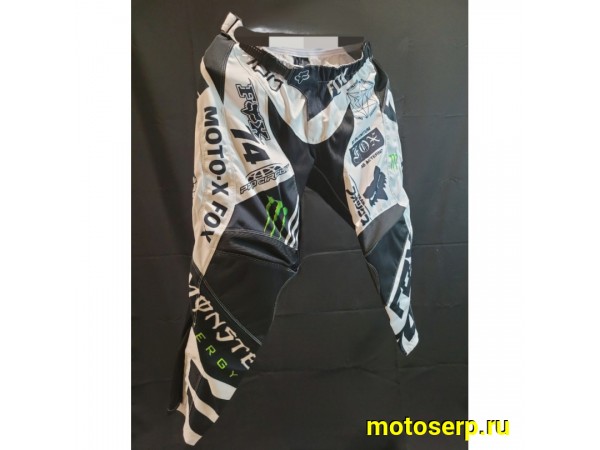 Купить  Штаны для мотокросса V-RUS Fox 180 Monster Pro Circuit (черный/белый) XXL (шт) (МотоЯ купить с доставкой по Москве и России, цена, технические характеристики, комплектация фото  - motoserp.ru