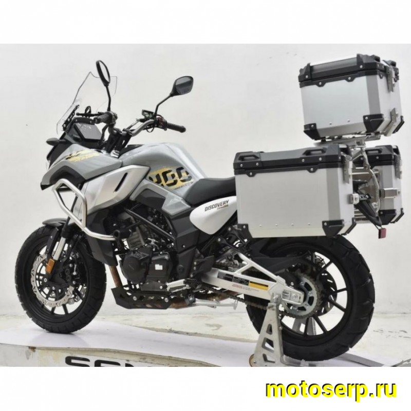 Купить  Мотоцикл внедорожный Regulmoto Discovery 400 Серый (ЭПТС) Тур-эндуро, двиг.  CF, ABS , инжект., 6КПП, жидк.охлажд, видеорегистратор, + кофры (шт) купить с доставкой по Москве и России, цена, технические характеристики, комплектация фото  - motoserp.ru
