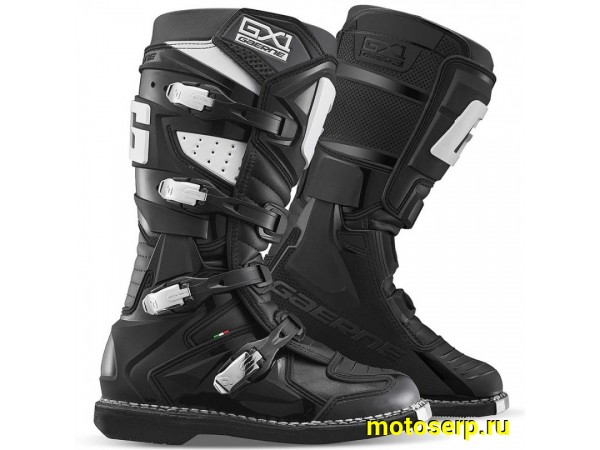 Купить  Мотоботы кросс. GAERNE GX-1  (защ. голени), черный р-р 46" (Ч/З) (пар) (GAERNE 2192-001 купить с доставкой по Москве и России, цена, технические характеристики, комплектация фото  - motoserp.ru