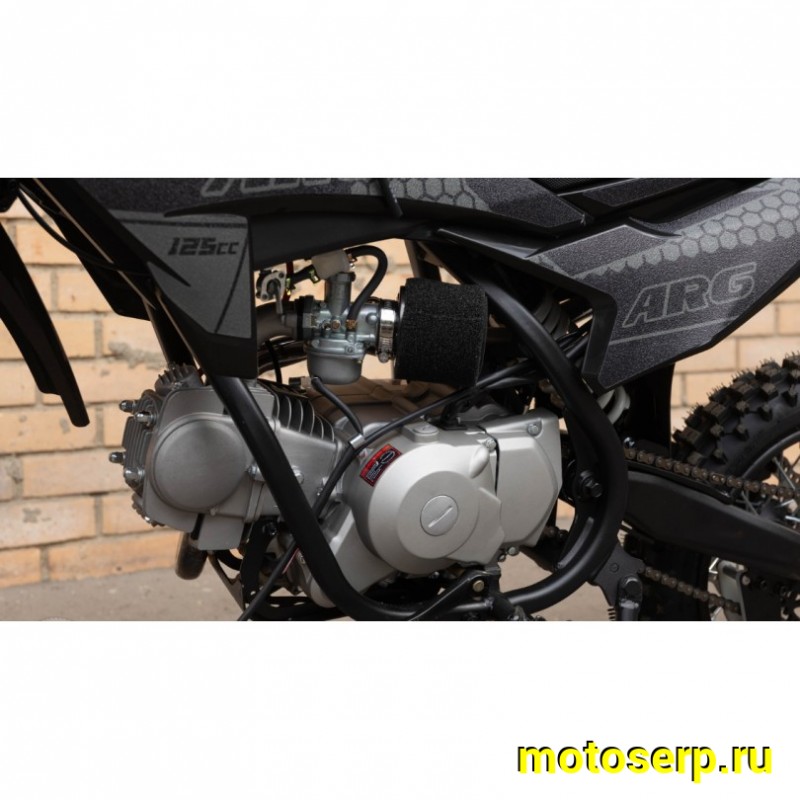 Купить  Питбайк ARG 125cc 14/12 (17/14" встанут) мех. эл/кикстарт, дупл. рама, быстосъем. сиден, неломайки, пульт КТМ, ув. бак (шт) купить с доставкой по Москве и России, цена, технические характеристики, комплектация фото  - motoserp.ru
