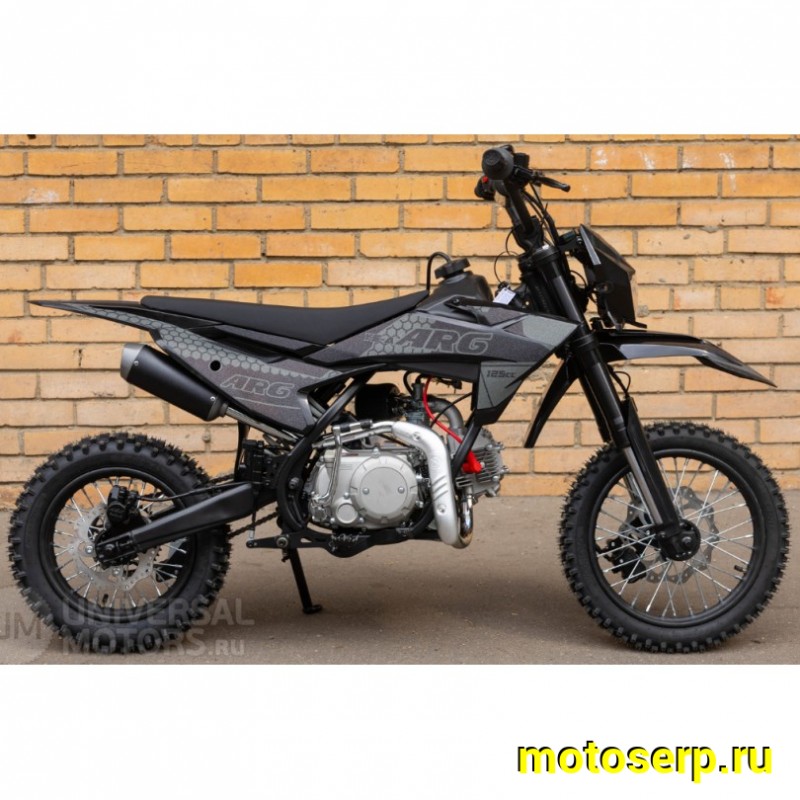 Купить  Питбайк ARG 125cc 14/12 (17/14" встанут) мех. эл/кикстарт, дупл. рама, быстосъем. сиден, неломайки, пульт КТМ, ув. бак (шт) купить с доставкой по Москве и России, цена, технические характеристики, комплектация фото  - motoserp.ru