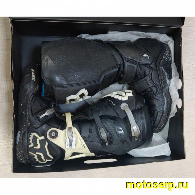 Купить  Мотоботы кросс. Fox Instinct Black/White 10; р-р 42" (модель 2020г) Б/У  (пар) (Fox Н66543 купить с доставкой по Москве и России, цена, технические характеристики, комплектация фото  - motoserp.ru