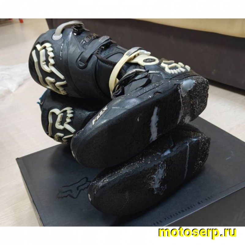 Купить  Мотоботы кросс. Fox Instinct Black/White 10; р-р 42" (модель 2020г) Б/У  (пар) (Fox Н66543 купить с доставкой по Москве и России, цена, технические характеристики, комплектация фото  - motoserp.ru