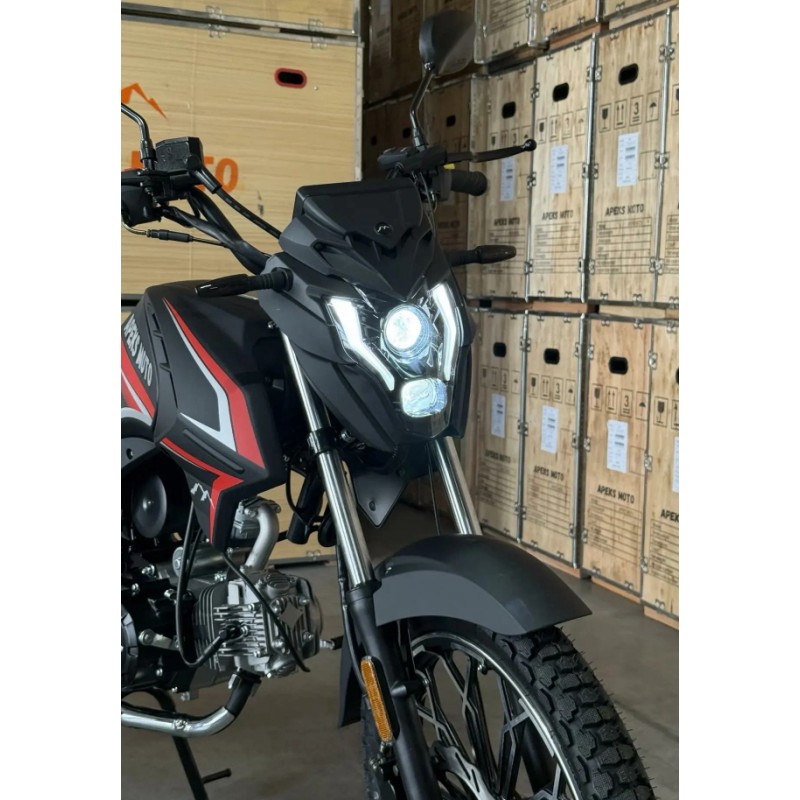 Купить  Мопед APEKS TYPE R, 4т.,50cc, колеса 18"/18"; 4пер., эл. старт/кик. (шт) (01250  купить с доставкой по Москве и России, цена, технические характеристики, комплектация фото  - motoserp.ru