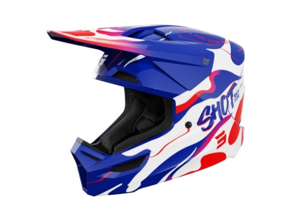 Купить  Шлем Кросс Shot Furious Beast Child Helmet Blue/Bright Red (YM) (GAL A05-21OC-DK1 купить с доставкой по Москве и России, цена, технические характеристики, комплектация фото  - motoserp.ru