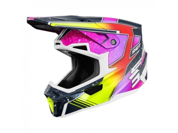 Купить  Шлем Кросс Shot Lite Racing Blue/Fluorescent Yellow Helmet (L) (GAL A05-21OA-B01 купить с доставкой по Москве и России, цена, технические характеристики, комплектация фото  - motoserp.ru