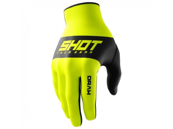 Купить  Перчатки Shot Draw Sky Yellow Fluo (M) (пар) (GAL A06-13D1-A04 купить с доставкой по Москве и России, цена, технические характеристики, комплектация фото  - motoserp.ru