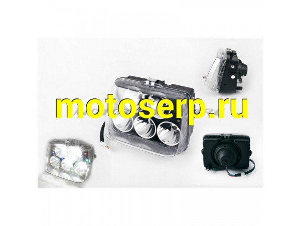 Купить  Фара прямоугольная безкорпусная (крепеж 165mm, многоцветная подсветка, косое оргстекло) &quot;Feili&quot; (MT O-697 купить с доставкой по Москве и России, цена, технические характеристики, комплектация фото  - motoserp.ru