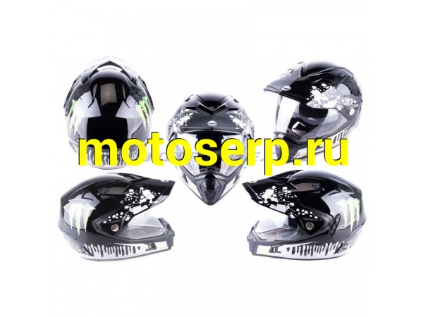 Купить  Шлем кроссовый   (mod:CR188) (с визором, size:XL, матовый, MONSTER ENERGY)   &quot;HELMO&quot; (MT K-5684 купить с доставкой по Москве и России, цена, технические характеристики, комплектация фото  - motoserp.ru
