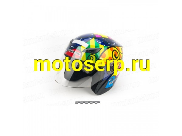 Купить  Шлем мото PHANTOM 619 #5(XL) graffiti-blue-yellow HPCTGR-UY 62 (ML 8873 купить с доставкой по Москве и России, цена, технические характеристики, комплектация фото  - motoserp.ru
