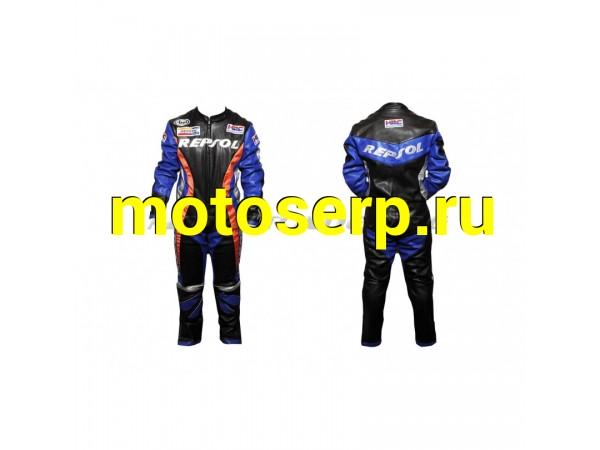 Купить  Комбинезон кожзам   (size:L, черно-синий, Honda REPSOL) (MT O-669 купить с доставкой по Москве и России, цена, технические характеристики, комплектация фото  - motoserp.ru