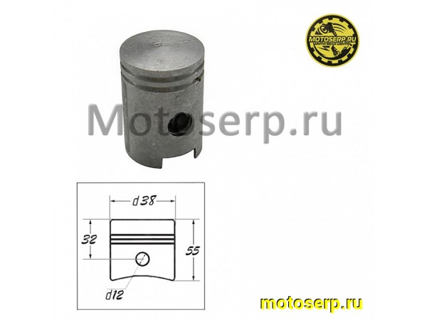 Купить  Поршень Мопед 12 пал.(0) 2 кольца d 38mm (шт) (Дан (R8 купить с доставкой по Москве и России, цена, технические характеристики, комплектация фото  - motoserp.ru