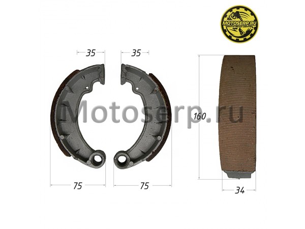 Купить  Колодки тормозные барабан ЯВА задние (пар) (MM 07192 (R9 (Дан (Мир 01373 купить с доставкой по Москве и России, цена, технические характеристики, комплектация фото  - motoserp.ru